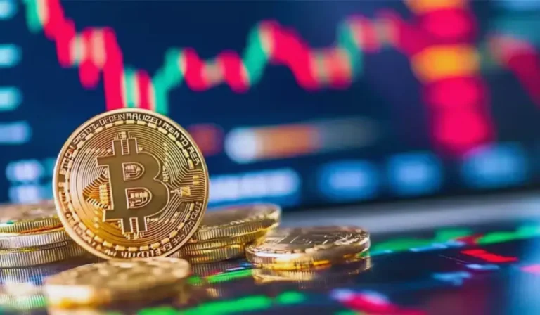 Graphique Bitcoin avec zone de liquidité et wick long spectaculaire