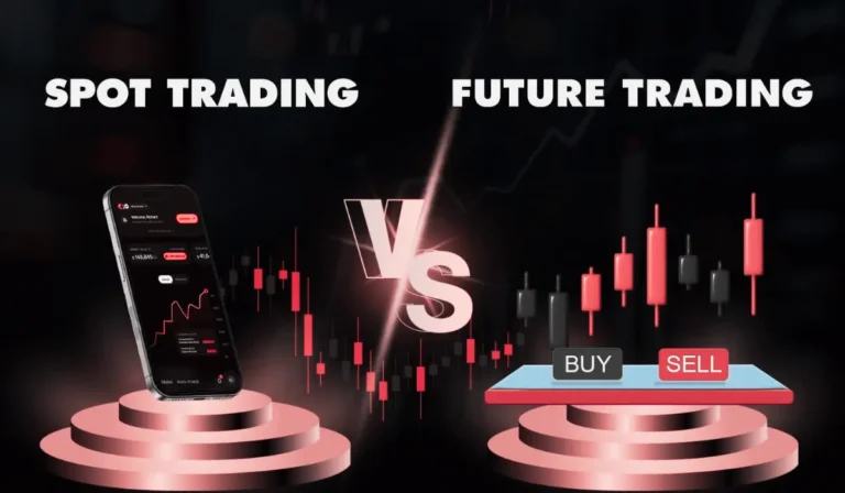 Confronto tra spot trading e futures trading su grafici di criptovalute.