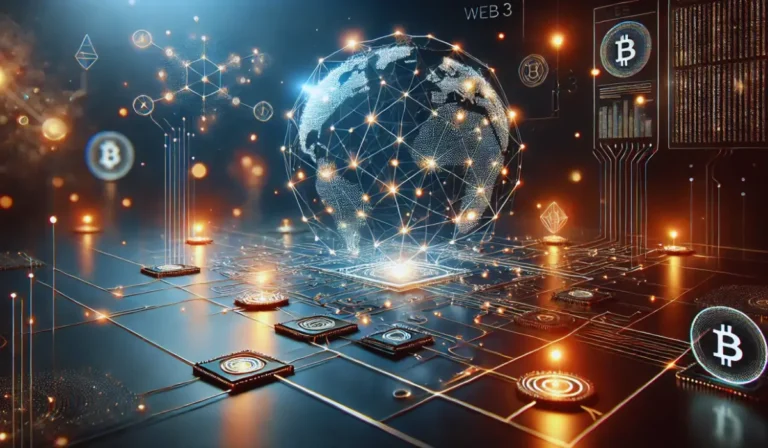 Analisi dei token infrastrutturali Web3 con grafici di trading e dati blockchain in tempo reale.